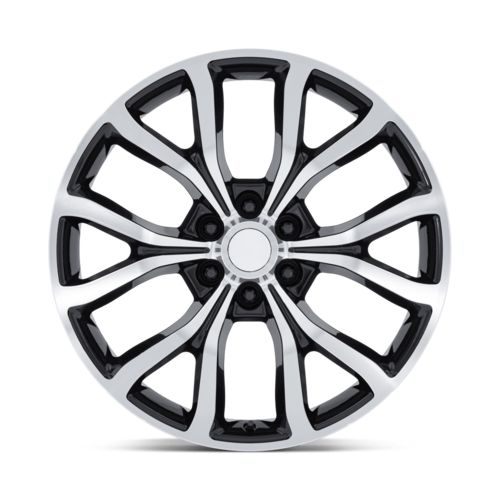 Performance Replicas PR230 22x9.5 Inch Gloss Black Machined Wheel with 6x135 Bolt Pattern and +44 Offset