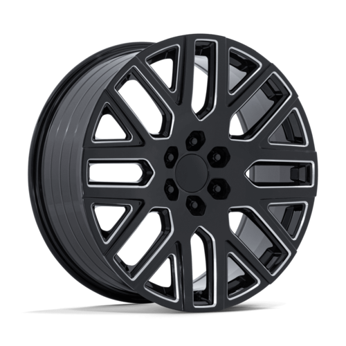 Performance Replicas PR231 22x9 Gloss Black Milled Wheel with 6x139.7 Bolt Pattern and +28 Offset