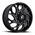Fuel 1PC D741 Runner 22x8.25 Inch Gloss Black Milled Wheel with 8x210 Bolt Pattern and 105mm Offset