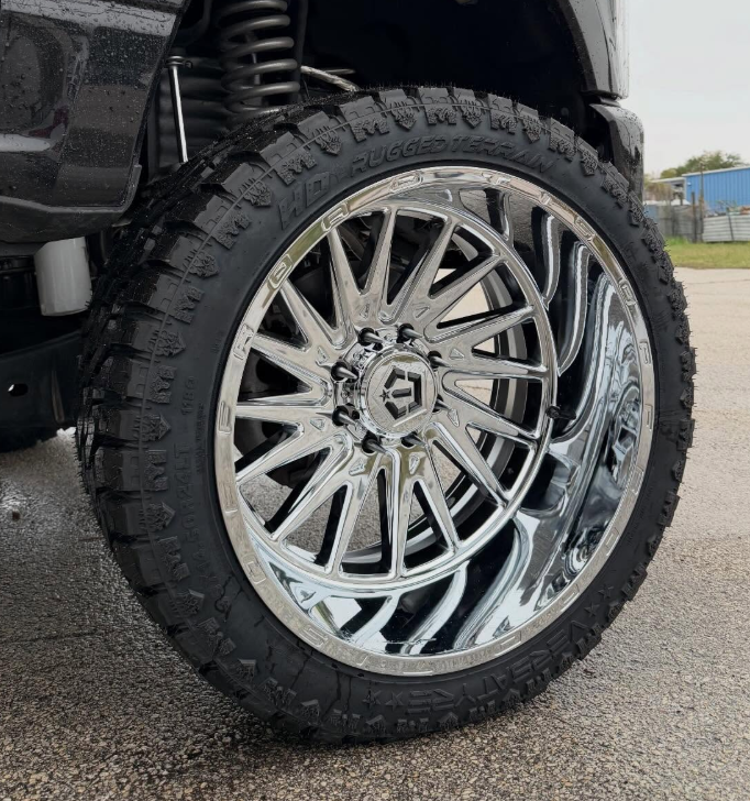 20X10 TIS 547C OFF-ROAD WHEELS WITH 5X4.50/5X5.00 BOLT PATTERN AND -19 OFFSET - CHROME