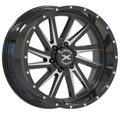 20X10 XTREME FORCE XF-3 WHEELS 6X5.5(139.7) -19 OFFSET - GLOSS BLACK & MILLED