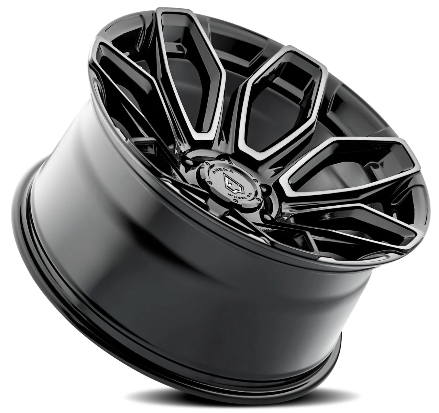 ARENA A116 COBRA WHEELS 5X5.0(127) - GLOSSY BLACK BRUSHED DDT FACE CLEAR