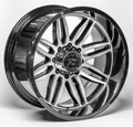 24X14 XTREME FORCE XF-5 WHEELS 6X5.5(139.7) -76 OFFSET - BLACK & BRUSHED