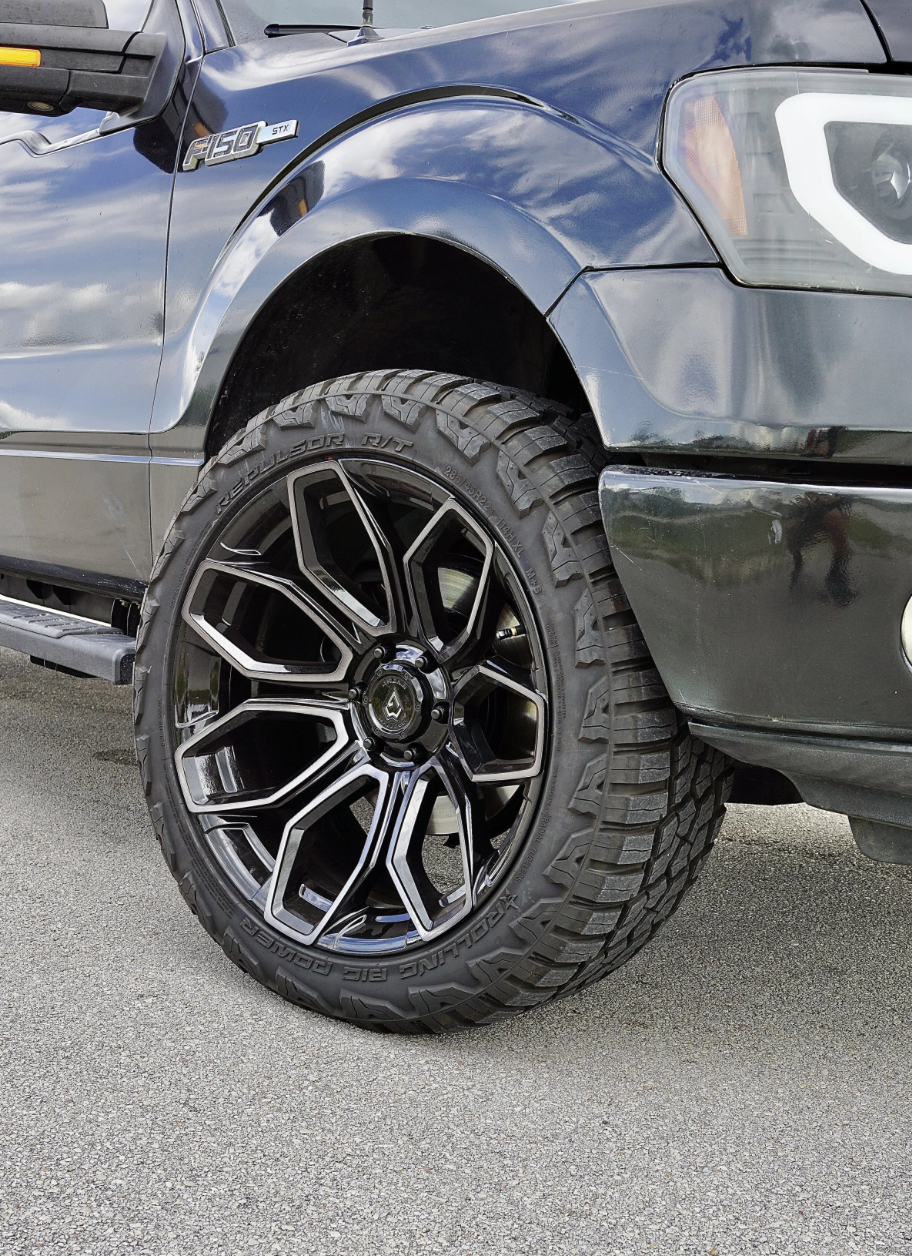 ARENA A116 COBRA WHEELS 6X135 - GLOSSY BLACK BRUSHED DDT FACE CLEAR