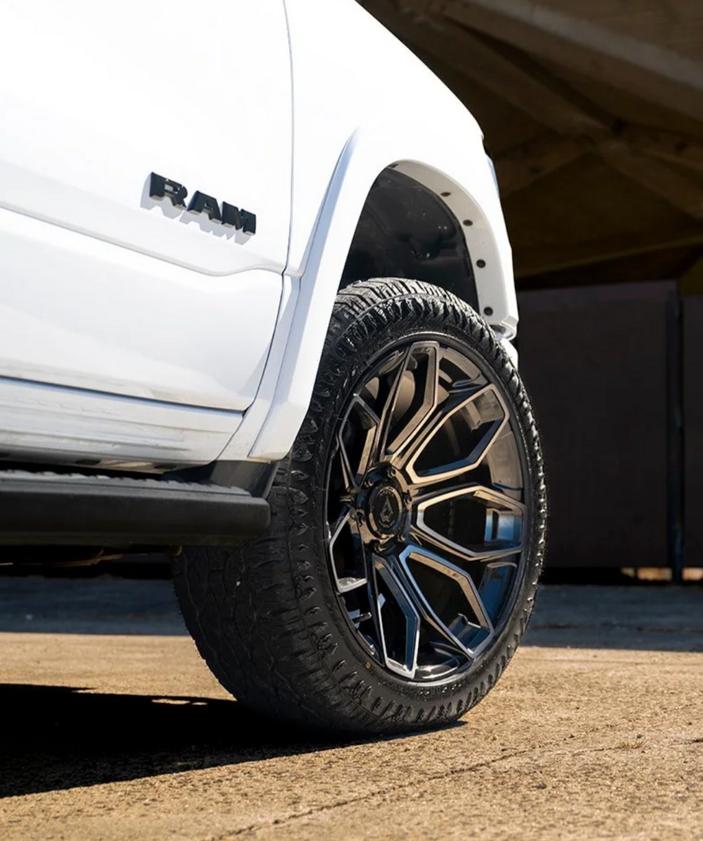 ARENA A116 COBRA WHEELS 6X135 - GLOSSY BLACK BRUSHED DDT FACE CLEAR