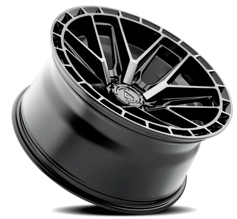 ARENA A114 BATTLE WHEELS 6X5.5(139.7) - GLOSSY BLACK MACHINED DDT FACE AND LIP