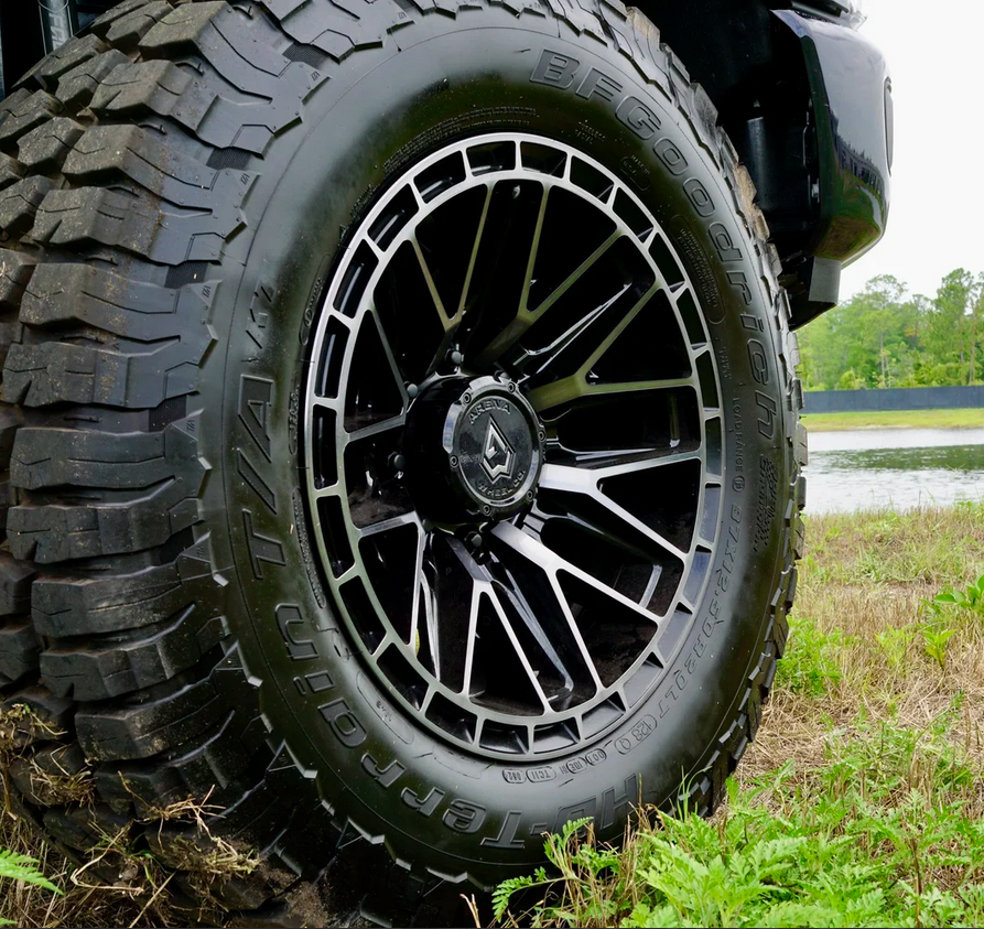 ARENA A114 BATTLE WHEELS 6X5.5(139.7) - GLOSSY BLACK MACHINED DDT FACE AND LIP