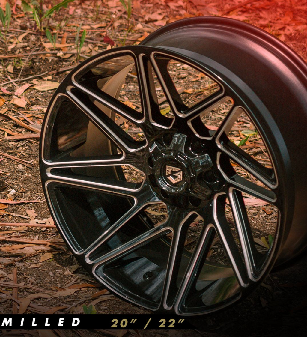 Gear Off Road 777BM 20x9 Cast Aluminum Wheel with 6x135 and 6x5.50 Bolt Patterns, +18 Offset