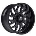 20X9 TIS 544BM 2.0 OFF-ROAD WHEELS WITH 8X6.5(165.1) AND +17 OFFSET - GLOSS BLACK & MILLED