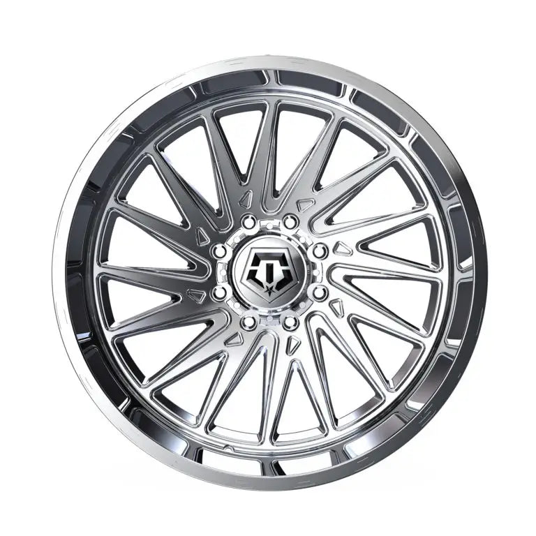 20X10 TIS 547C OFF-ROAD WHEELS WITH 5X4.50/5X5.00 BOLT PATTERN AND -19 OFFSET - CHROME