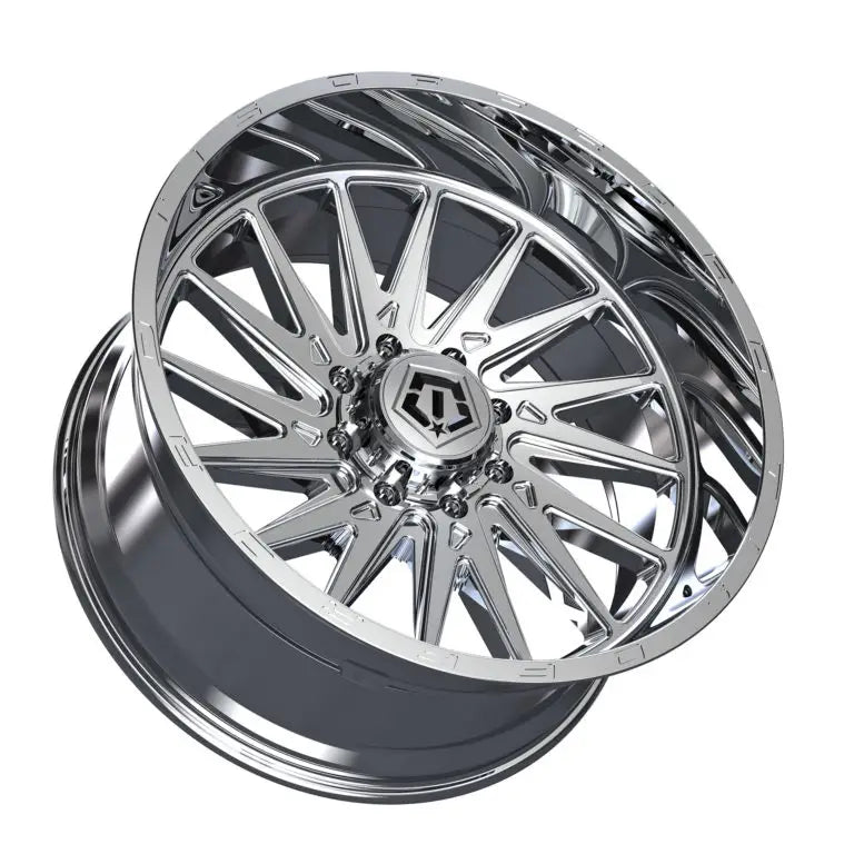 20X10 TIS 547C OFF-ROAD WHEELS WITH 5X4.50/5X5.00 BOLT PATTERN AND -19 OFFSET - CHROME