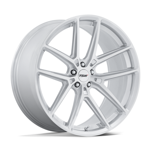 TSW IMOLA 22x10.5 Inch Gloss Silver with Machined Face Wheel - 5x114.3 Bolt Pattern, +38 Offset