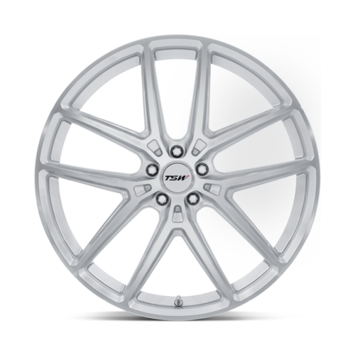 TSW Imola 22x9 Gloss Silver with Machined Face Wheel - 5x112 Bolt Pattern +20 Offset