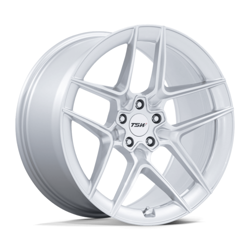 TSW Slipstream 19x9.5 Inch Wheel with 5x112 Bolt Pattern and Machined Silver Finish