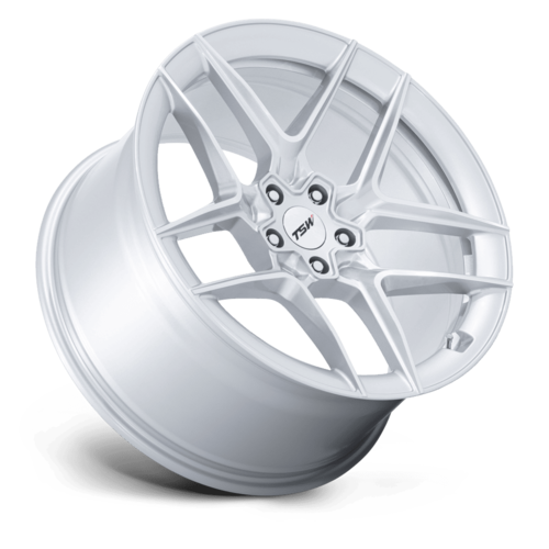 TSW Slipstream 20x10.5 Inch Alloy Wheel with 5x114.3 Bolt Pattern and 38mm Offset in Gloss Silver with Machined Face