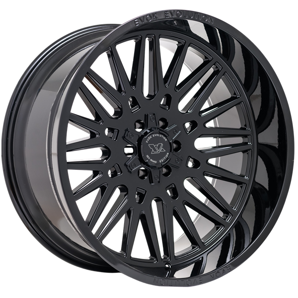 24X12 EVOK EV502 WHEELS 8X170 -44 Offset - GLOSS BLACK
