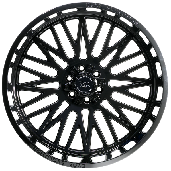 22X12 EVOK EV503 WHEELS 8X170 -44 Offset - GLOSS BLACK