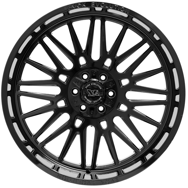 24X12 EVOK EV502 WHEELS 8X170 -44 Offset - GLOSS BLACK