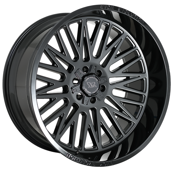 22X12 EVOK EV503 WHEELS 8X170 -44 Offset - GLOSS BLACK
