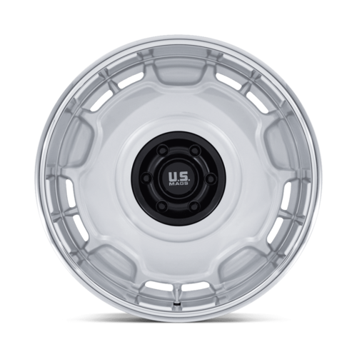 US Mag 1PC Arlington 22x9 Matte Silver Black Diamond Cut Lip Wheel - 6x139.7 Bolt Pattern, +15 Offset