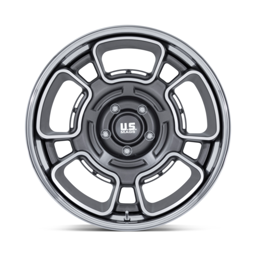 US Mag 1PC UC147 Flagstaff 22x10.5 Inch Wheel with 5x127 Bolt Pattern, 78.10 Center Bore, and Machined Face with Chrome Lip Finish