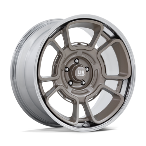 US Mag 1PC UC147 Flagstaff 20x10 Pewter with Chrome Lip Wheel