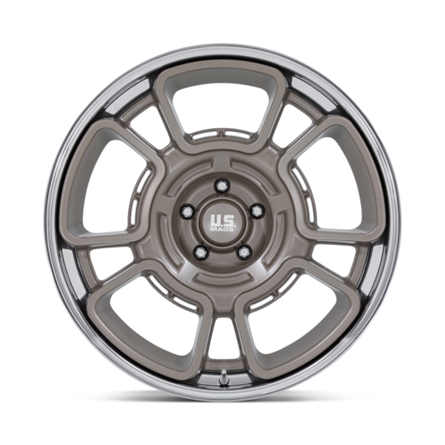 US Mag 1PC UC147 Flagstaff 22x9 Pewter with Chrome Lip - 5x127 Bolt Pattern, +15 Offset