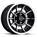 American Racing Vintage VN47 Vector 15x7 Satin Black Machined Wheel with 5x114.3 Bolt Pattern and 86mm Center Bore