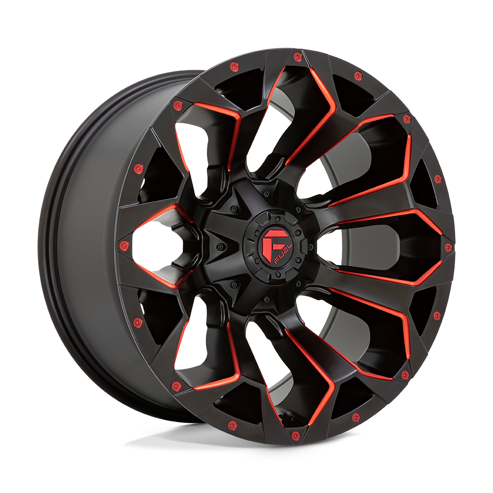 FUEL OFF-ROAD WHEELS ASSAULT D787 6X5.5(139.7) & 6X135 - MATTE BLACK RED MILLED