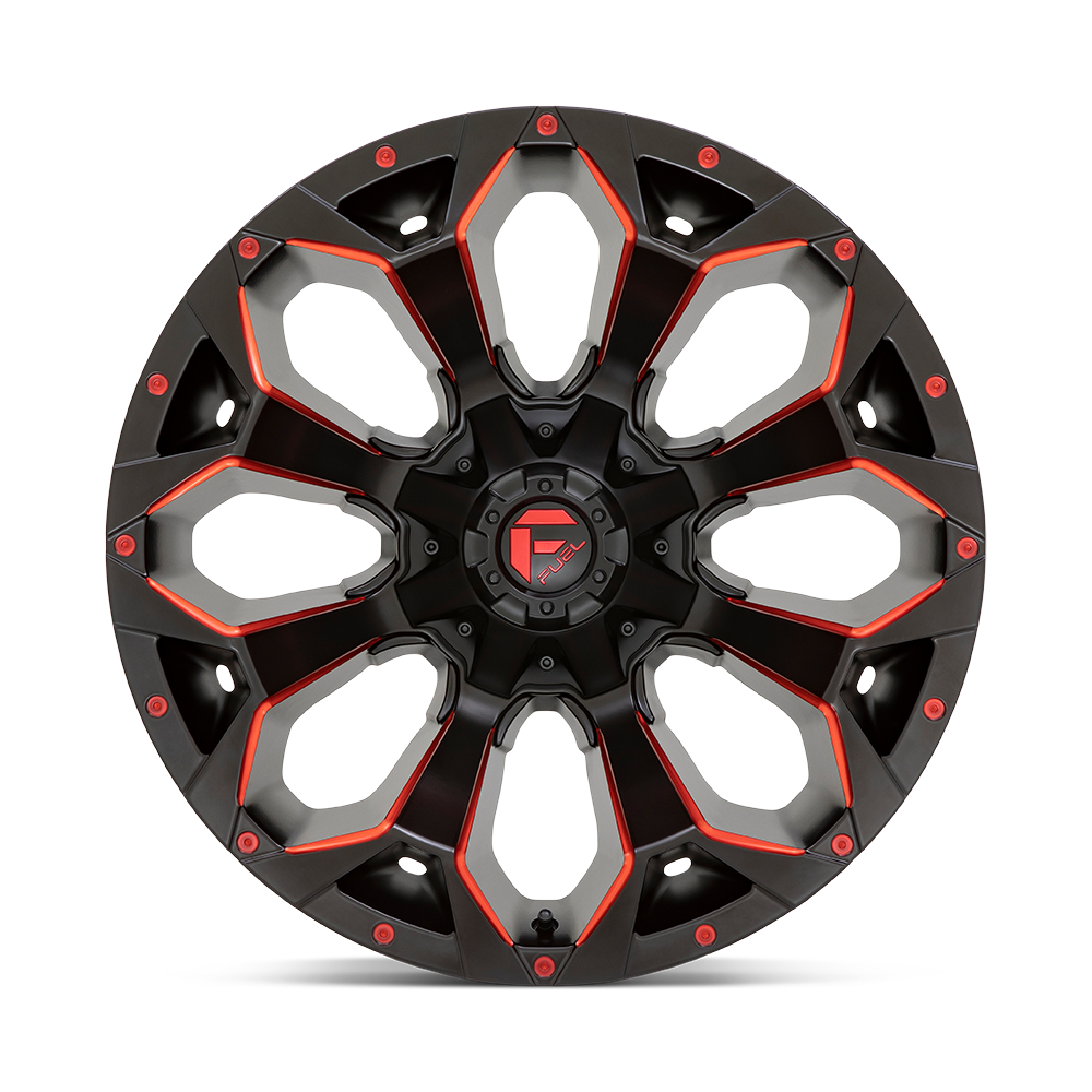 FUEL OFF-ROAD WHEELS ASSAULT D787 6X5.5(139.7) & 6X135 - MATTE BLACK RED MILLED
