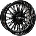 20X10 ARKON ATHOS 0FF-ROAD WHEELS - 6X5.50 WITH -25 OFFSET - GLOSS BLACK & MILLED