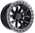 TIS OFF-ROAD 556BA WHEELS 5X5.0(127) - BLACK WITH ANTHRACITE LIP RING