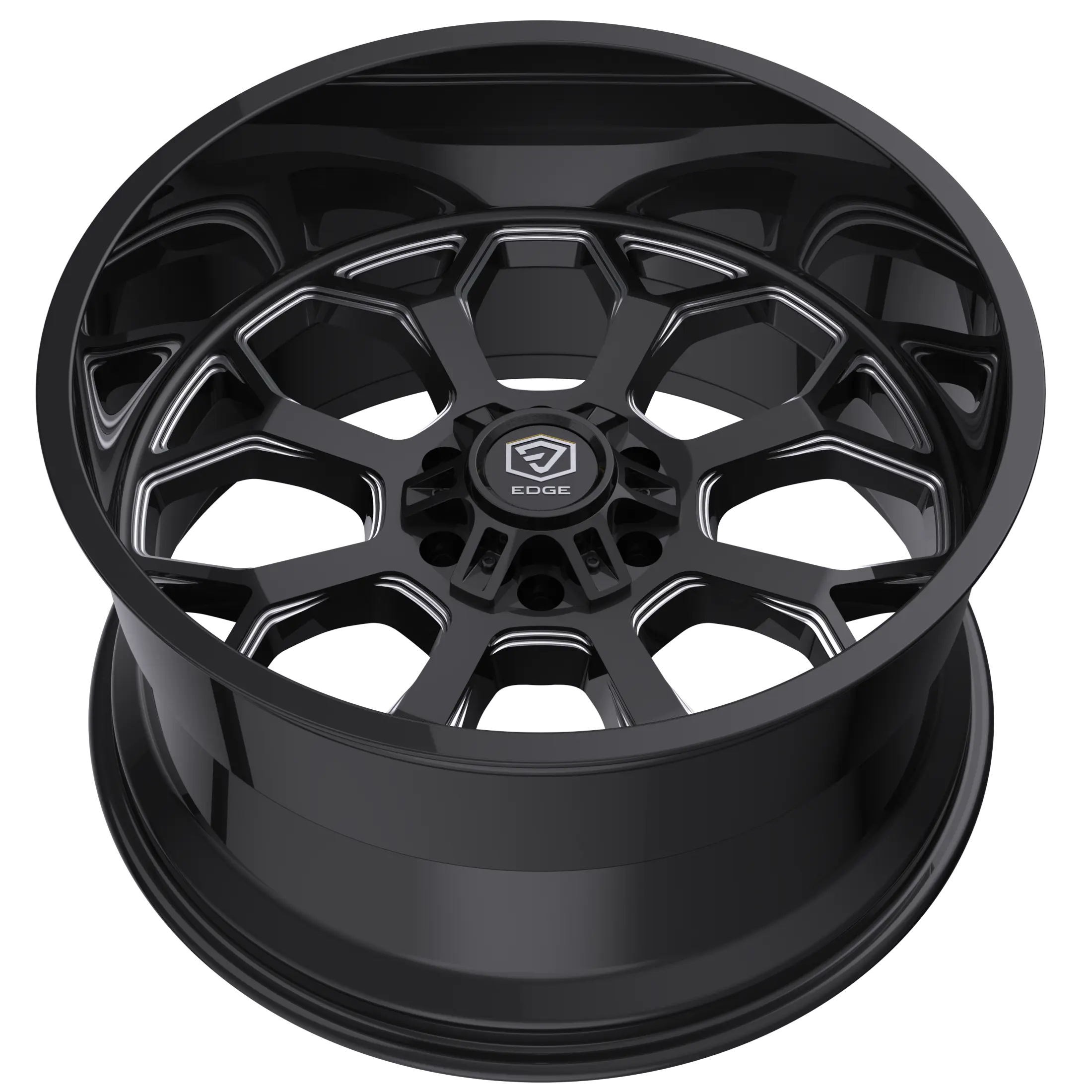 Edge Off Road 301BM 22x12 Cast Aluminum Wheel with -44 Offset and 5x5.00 / 5x5.50 Bolt Pattern