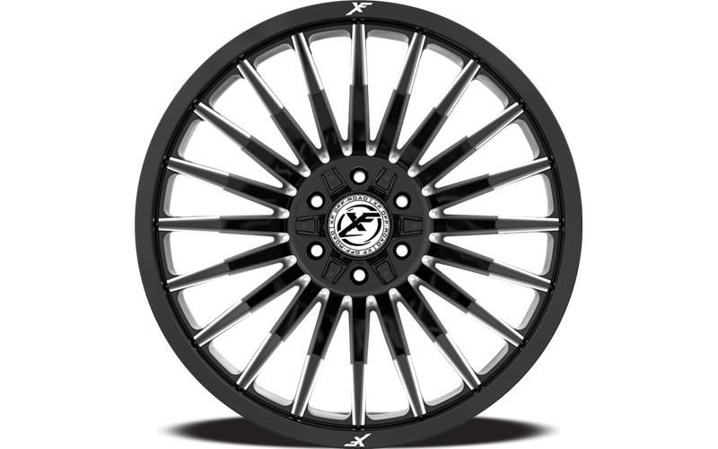 20X10 XF-231 OFF-ROAD WHEELS 6X5.5(139.7) & 6X135 -12 OFFSET - GLOSS BLACK MILLED