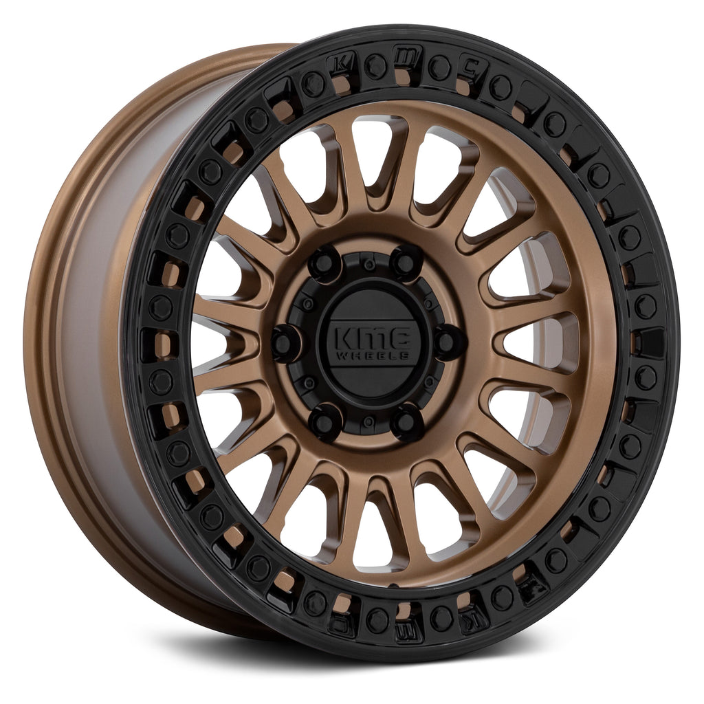 KMC IMS 20x9 Matte Bronze with Gloss Black Lip Wheel - 6x139.7 Bolt Pattern, +18 Offset