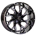 22X12 XTREME FORCE RAPTOR WHEELS 8X170 - GLOSS BLACK & MILLED
