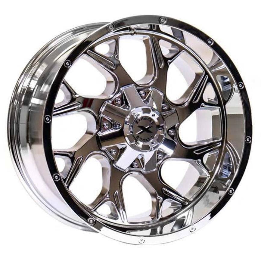 20X10 XTREME FORCE RAPTOR WHEELS 5X5(127) & 5X5.5(139.7) - CHROME