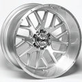 22X12 XTREME FORCE XF-10 WHEELS 5X5(127) & 5X5.5(139.7) - SILVER BRUSHED