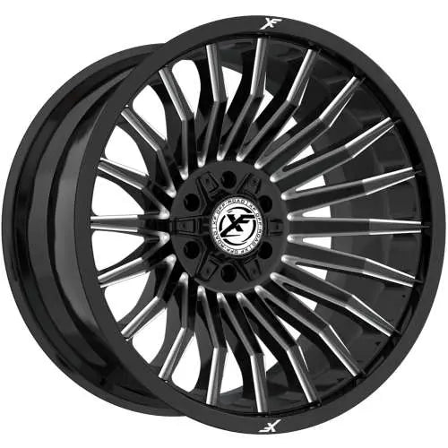20X10 XF-231 OFF-ROAD WHEELS 6X5.5(139.7) & 6X135 -12 OFFSET - GLOSS BLACK MILLED