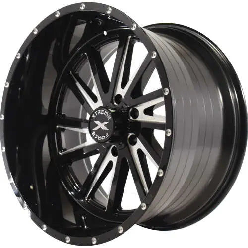 20X10 XTREME FORCE XF-3 WHEELS 6X5.5(139.7) -19 OFFSET - GLOSS BLACK & MILLED