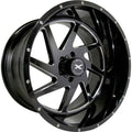 24X14 XTREME FORCE XF-6 WHEELS 8X6.5(165.1) - GLOSS BLACK & MILLED - TRUE DIRECTIONAL